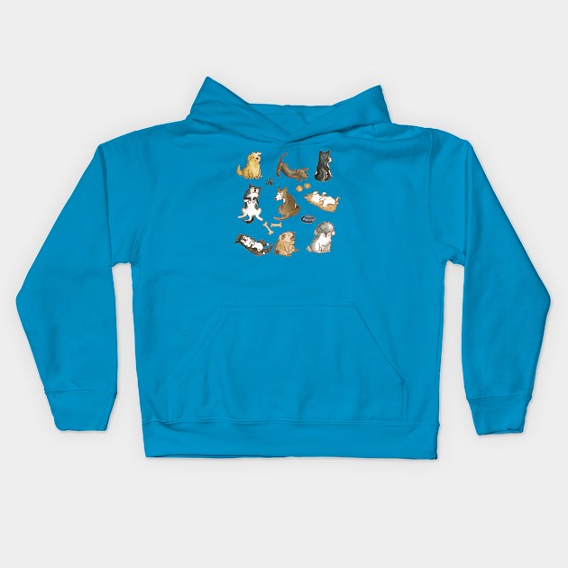 Puppies! Kids Hoodie by EmilyRCarrier